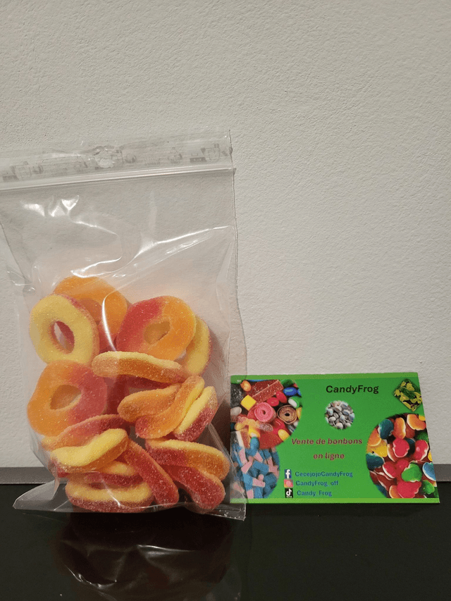 Anneaux pêche sucrés (100g) halal