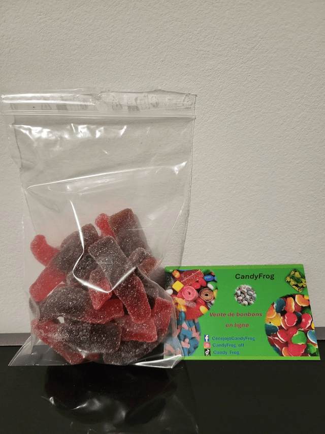 Bouteilles cola cherry sucrées (100g) halal