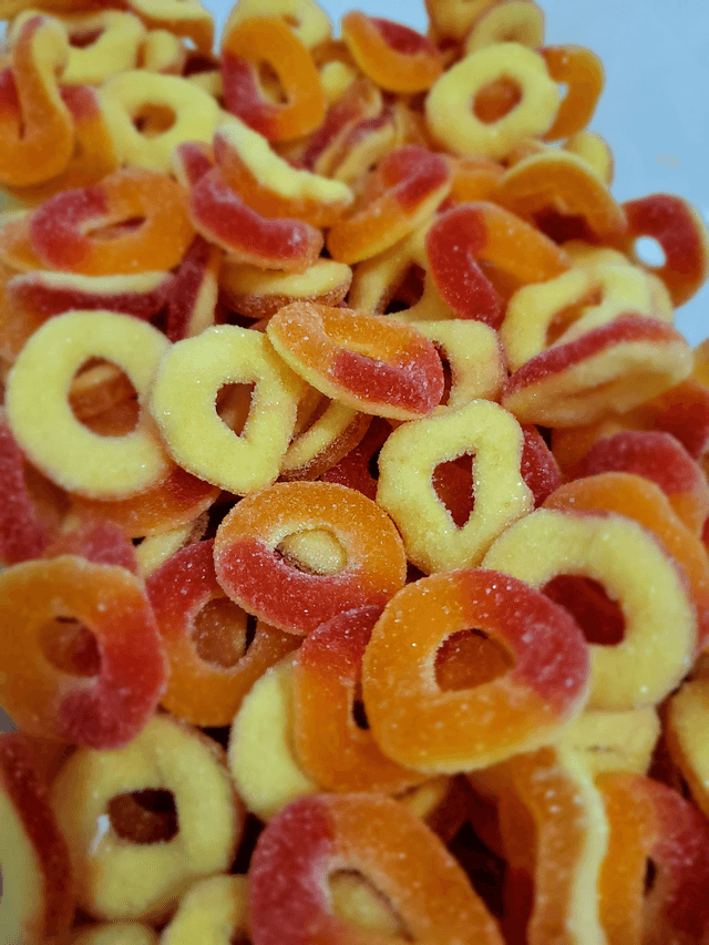 Anneaux pêche sucrés (100g) halal